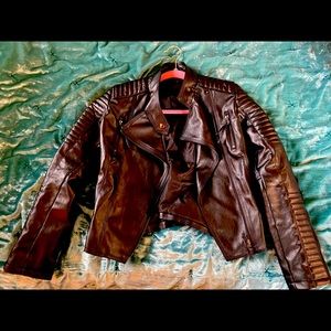 Black leather jacket